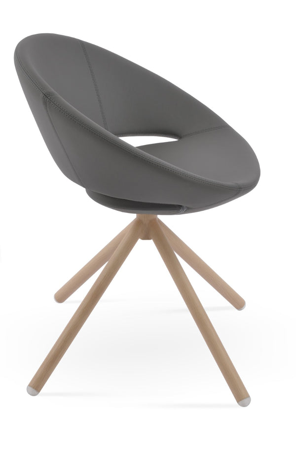 Soho Concept Crescent Stick Swivel Chair - Stylish Dining Seat In Camira Era Fabric With 10-year Guarantee Options Natural,Grey Steel Tube Soho-concept-dining-chair-02073