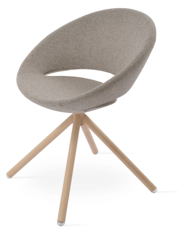 Soho Concept Crescent Stick Swivel Chair - Stylish Dining Seat In Camira Era Fabric With 10-year Guarantee Options Natural,Beige Steel Tube Soho-concept-dining-chair-02075