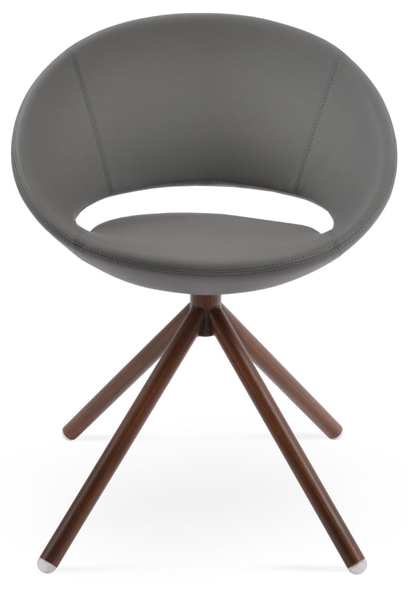 Soho Concept Crescent Stick Swivel Chair - Stylish Dining Seat In Camira Era Fabric With 10-year Guarantee Options Walnut,Grey Steel Tube Soho-concept-dining-chair-02088