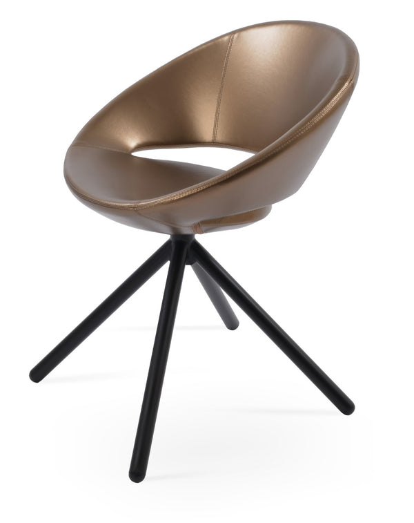 Soho Concept Crescent Stick Swivel Chair - Stylish Dining Seat In Camira Era Fabric With 10-year Guarantee Options Black,Gold Steel Tube Soho-concept-dining-chair-02053