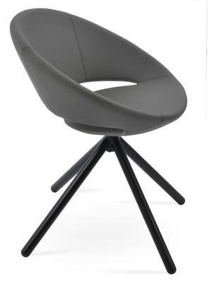 Soho Concept Crescent Stick Swivel Chair - Stylish Dining Seat In Camira Era Fabric With 10-year Guarantee Options Black,Grey Steel Tube Soho-concept-dining-chair-02054