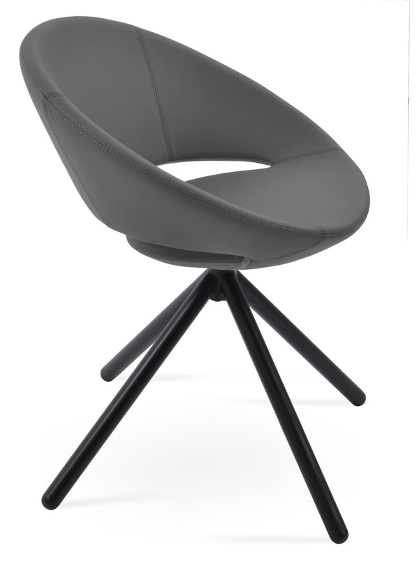 Soho Concept Crescent Stick Swivel Chair - Stylish Dining Seat In Camira Era Fabric With 10-year Guarantee Options Black,Grey Steel Tube Soho-concept-dining-chair-02054