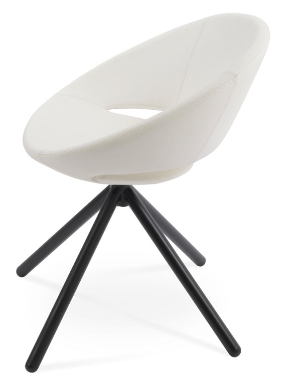 Soho Concept Crescent Stick Swivel Chair - Stylish Dining Seat In Camira Era Fabric With 10-year Guarantee Options Black,White Steel Tube Soho-concept-dining-chair-02058