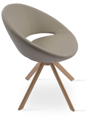 Soho Concept Crescent Sword Swivel Chair - Stylish Ergonomic Design In Camira Fabric With 10-year Guarantee! Natural  Soho-concept-dining-chair-02134