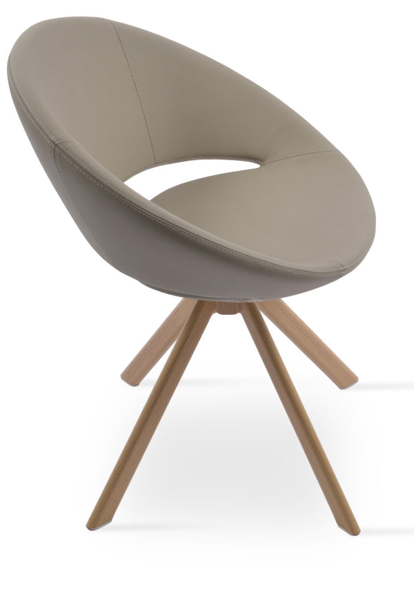 Soho Concept Crescent Sword Swivel Chair - Stylish Ergonomic Design In Camira Fabric With 10-year Guarantee! Natural  Soho-concept-dining-chair-02134