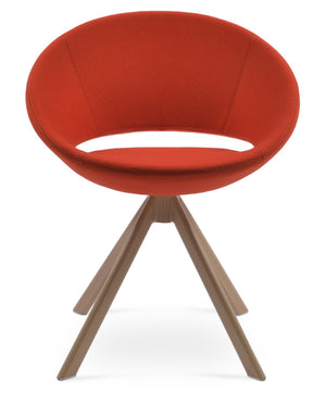 Soho Concept Crescent Sword Swivel Chair - Stylish Ergonomic Design In Camira Fabric With 10-year Guarantee! Natural,Orange  Soho-concept-dining-chair-02133