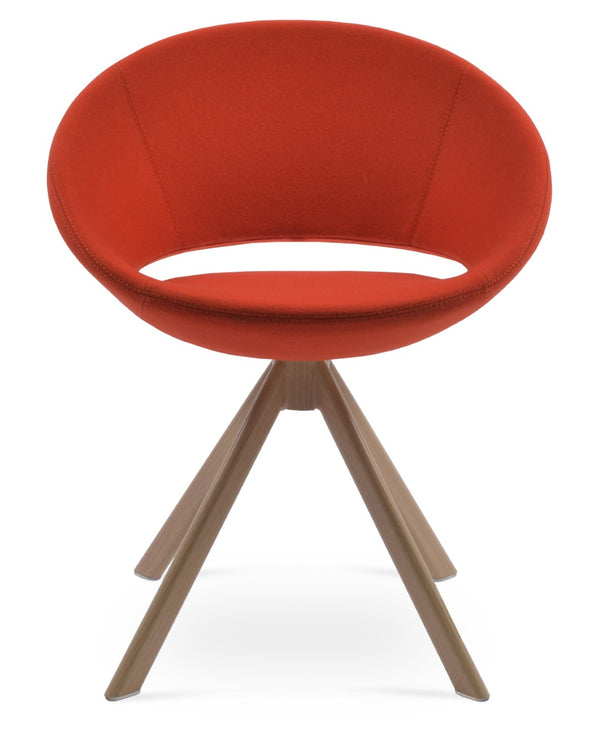 Soho Concept Crescent Sword Swivel Chair - Stylish Ergonomic Design In Camira Fabric With 10-year Guarantee! Natural,Orange  Soho-concept-dining-chair-02133