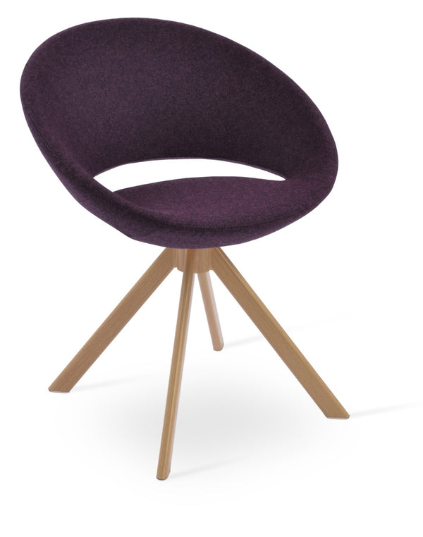 Soho Concept Crescent Sword Swivel Chair - Stylish Ergonomic Design In Camira Fabric With 10-year Guarantee! Natural  Soho-concept-dining-chair-02135