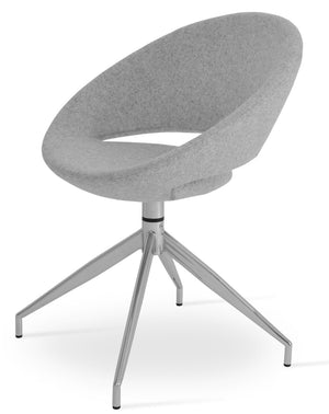 Soho Concept Crescent Spider Swivel Chair – Ergonomic Design With Premium Upholstery & 10-year Guarantee Options! Silver  Soho-concept-dining-chair-01979