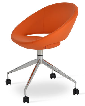 Soho Concept Crescent Spider Swivel Chair – Ergonomic Design With Premium Upholstery & 10-year Guarantee Options! Orange  Soho-concept-dining-chair-01981