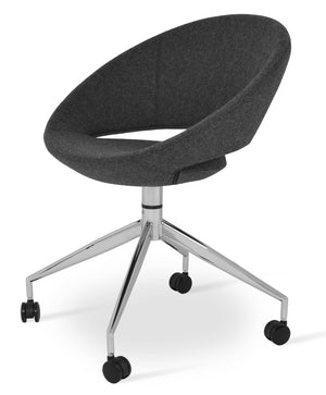 Soho Concept Crescent Spider Swivel Chair – Ergonomic Design With Premium Upholstery & 10-year Guarantee Options! Dark Grey  Soho-concept-dining-chair-01997