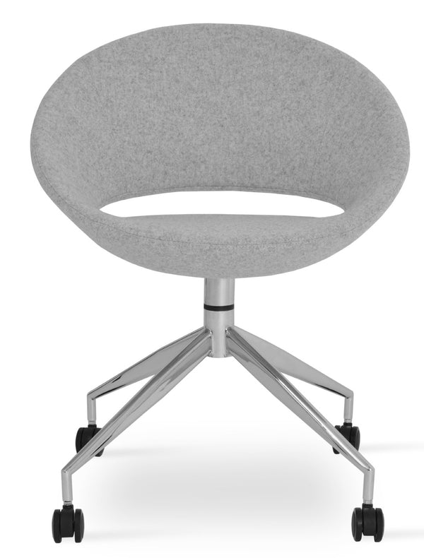 Soho Concept Crescent Spider Swivel Chair – Ergonomic Design With Premium Upholstery & 10-year Guarantee Options! Silver  Soho-concept-dining-chair-01999