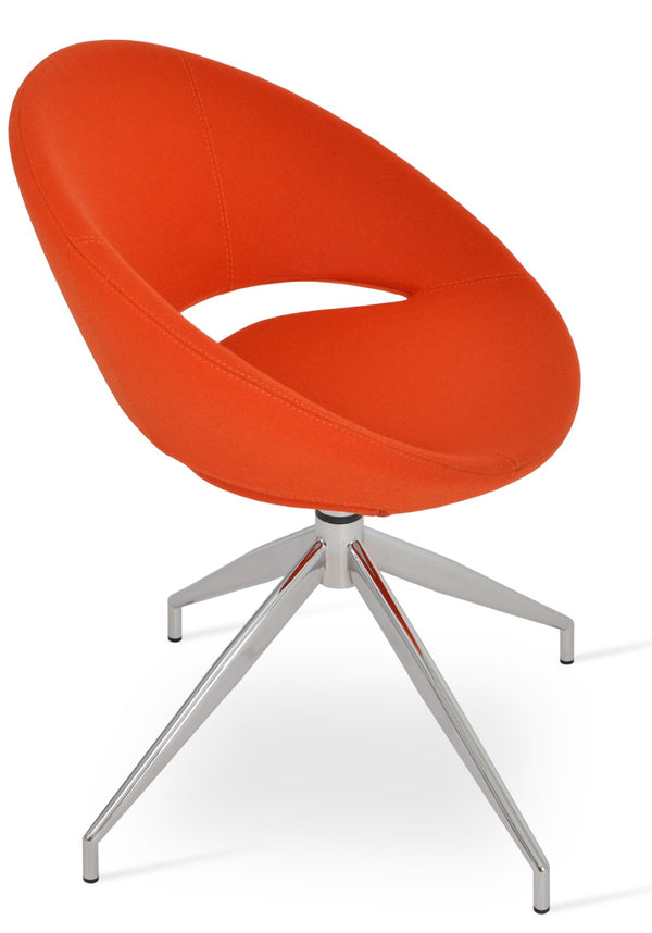 Soho Concept Crescent Spider Swivel Chair – Ergonomic Design With Premium Upholstery & 10-year Guarantee Options! Orange  Soho-concept-dining-chair-01968