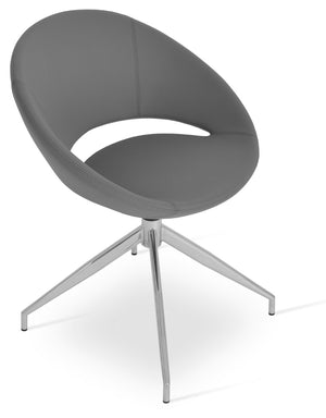 Soho Concept Crescent Spider Swivel Chair – Ergonomic Design With Premium Upholstery & 10-year Guarantee Options! Grey  Soho-concept-dining-chair-01971