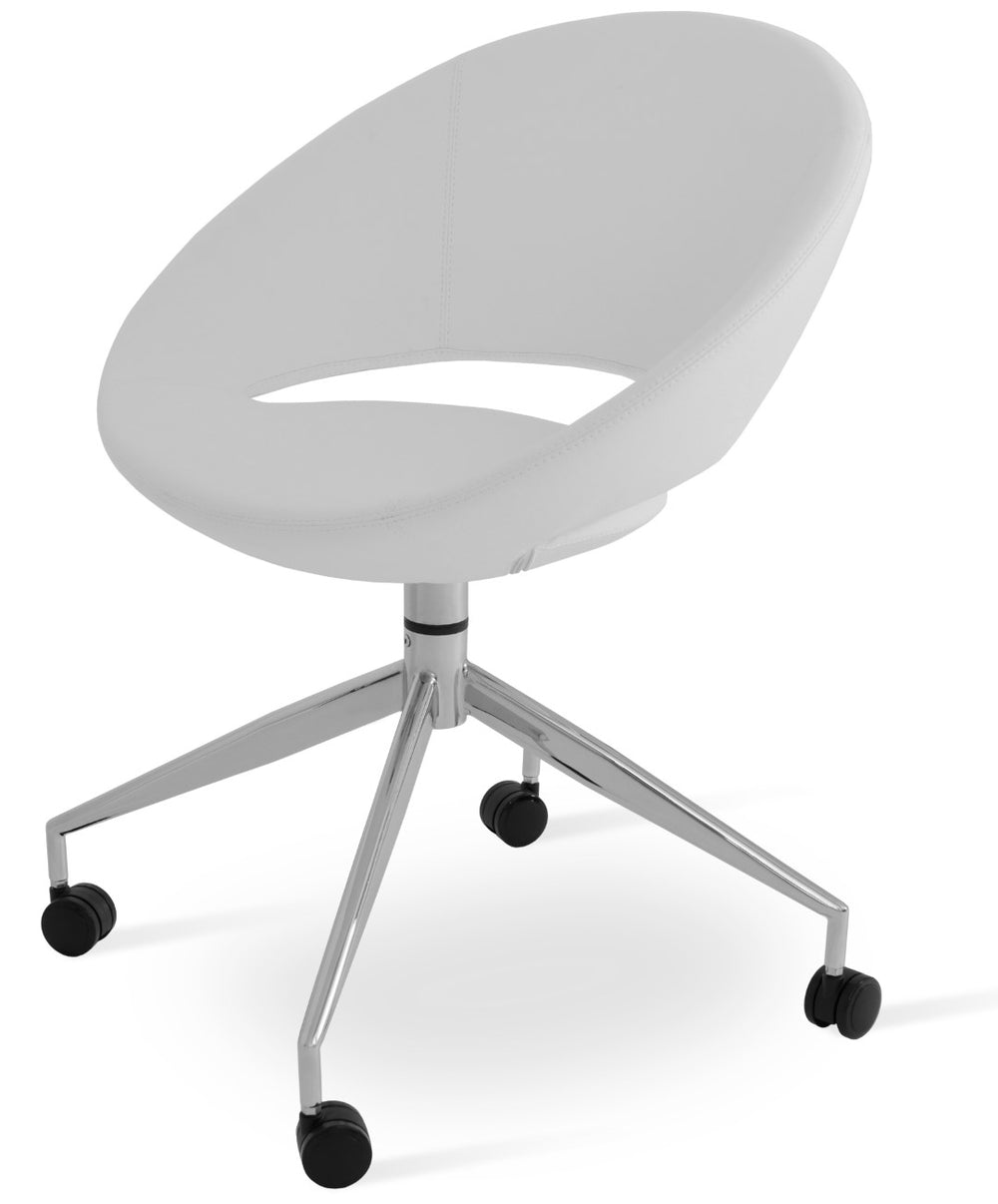 Soho Concept Crescent Spider Swivel Chair – Ergonomic Design With Premium Upholstery & 10-year Guarantee Options! White  Soho-concept-dining-chair-02001