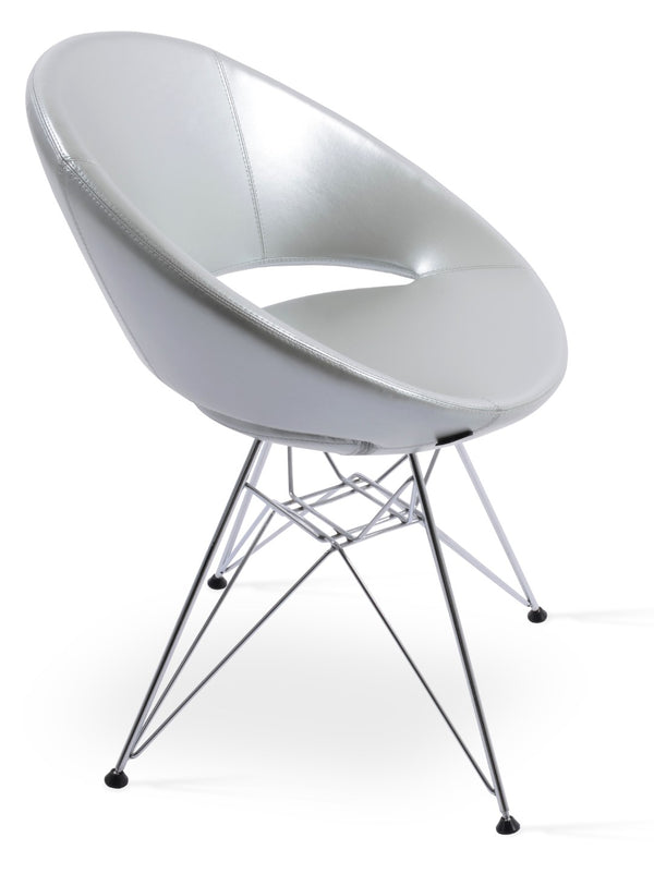Soho Concept Crescent Tower Chair - Stylish Swivel Dining Chair In Camira Fabric With Gold Finish, 10-year Guarantee Black,Silver  Soho-concept-dining-chair-02157
