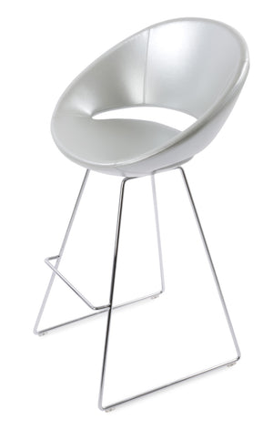 Soho Concept Crescent Wire Barstools & Counterstools With Premium Fabric Options And 10-year Guarantee For Style Chrome,Silver  Soho-concept-dining-chair-11296