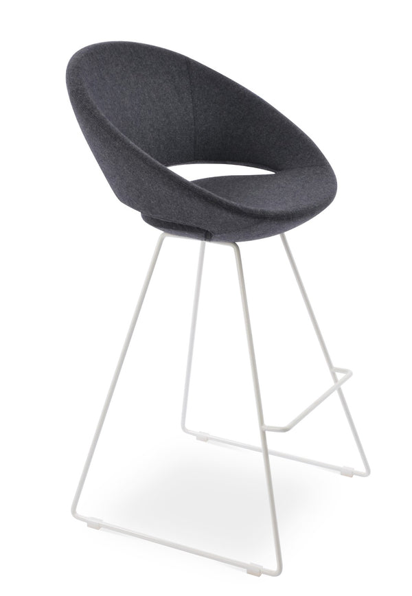 Soho Concept Crescent Wire Barstools & Counterstools With Premium Fabric Options And 10-year Guarantee For Style White  Soho-concept-dining-chair-11301