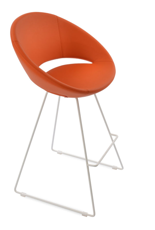 Soho Concept Crescent Wire Barstools & Counterstools With Premium Fabric Options And 10-year Guarantee For Style White,Orange  Soho-concept-dining-chair-11303