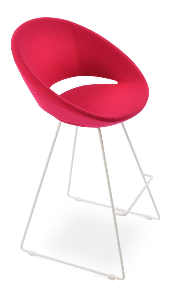 Soho Concept Crescent Wire Barstools & Counterstools With Premium Fabric Options And 10-year Guarantee For Style White,Pink  Soho-concept-dining-chair-11299