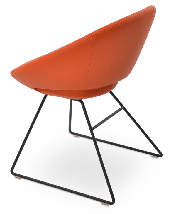 Soho Concept Crescent Wire Chair In Dark Grey - Stylish Dining Chair With Premium Camira Fabric & 10-year Guarantee Black,Orange  Soho-concept-dining-chair-02188