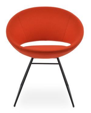 Soho Concept Crescent Wire Chair In Dark Grey - Stylish Dining Chair With Premium Camira Fabric & 10-year Guarantee Black,Orange  Soho-concept-dining-chair-02181