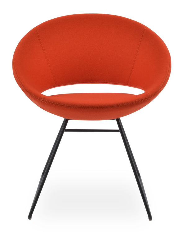 Soho Concept Crescent Wire Chair In Dark Grey - Stylish Dining Chair With Premium Camira Fabric & 10-year Guarantee Black,Orange  Soho-concept-dining-chair-02181