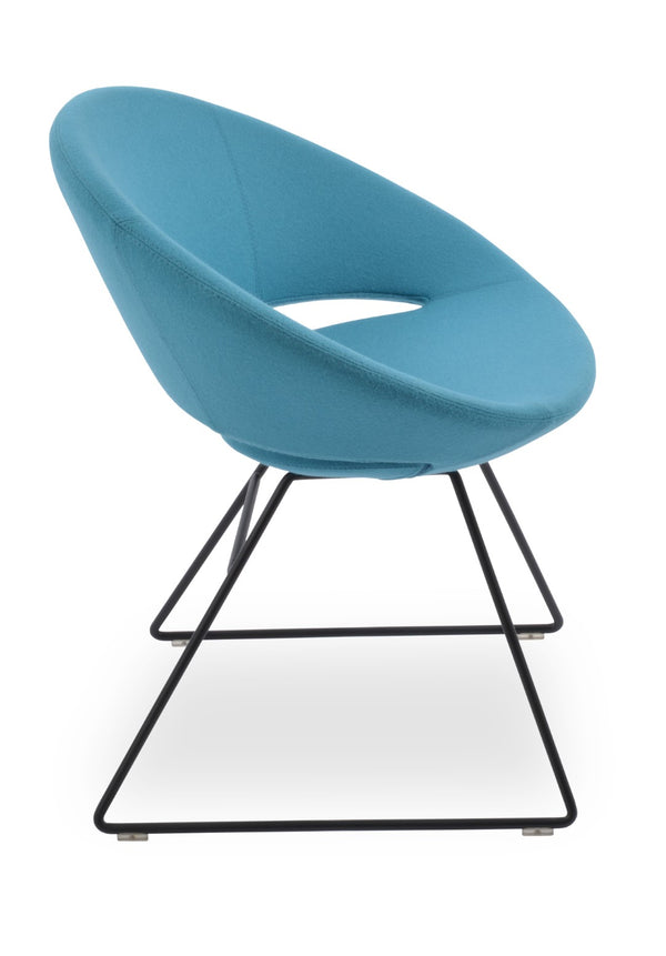 Soho Concept Crescent Wire Chair In Dark Grey - Stylish Dining Chair With Premium Camira Fabric & 10-year Guarantee Black,Turquoise  Soho-concept-dining-chair-02180