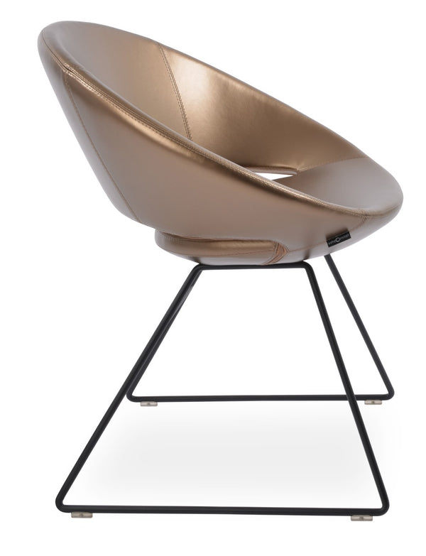 Soho Concept Crescent Wire Chair In Dark Grey - Stylish Dining Chair With Premium Camira Fabric & 10-year Guarantee Black,Gold  Soho-concept-dining-chair-02182