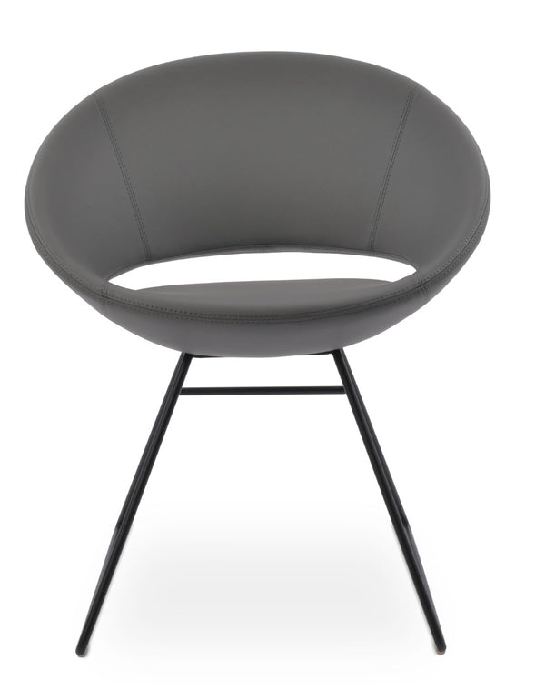 Soho Concept Crescent Wire Chair In Dark Grey - Stylish Dining Chair With Premium Camira Fabric & 10-year Guarantee Black,Grey  Soho-concept-dining-chair-02183