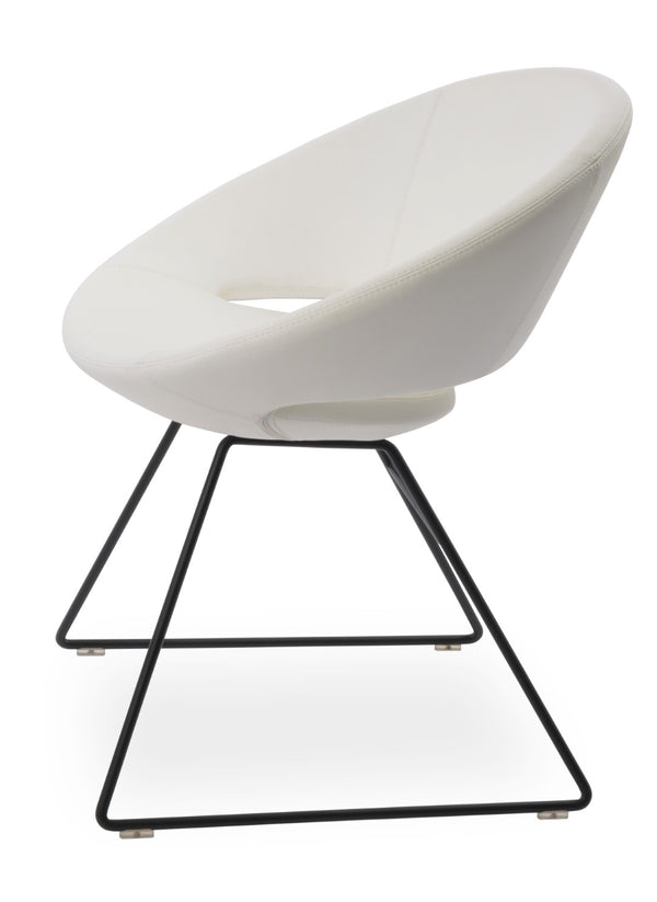 Soho Concept Crescent Wire Chair In Dark Grey - Stylish Dining Chair With Premium Camira Fabric & 10-year Guarantee Black,White  Soho-concept-dining-chair-02184