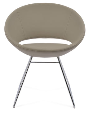 Soho Concept Crescent Wire Chair In Dark Grey - Stylish Dining Chair With Premium Camira Fabric & 10-year Guarantee Chrome  Soho-concept-dining-chair-02199