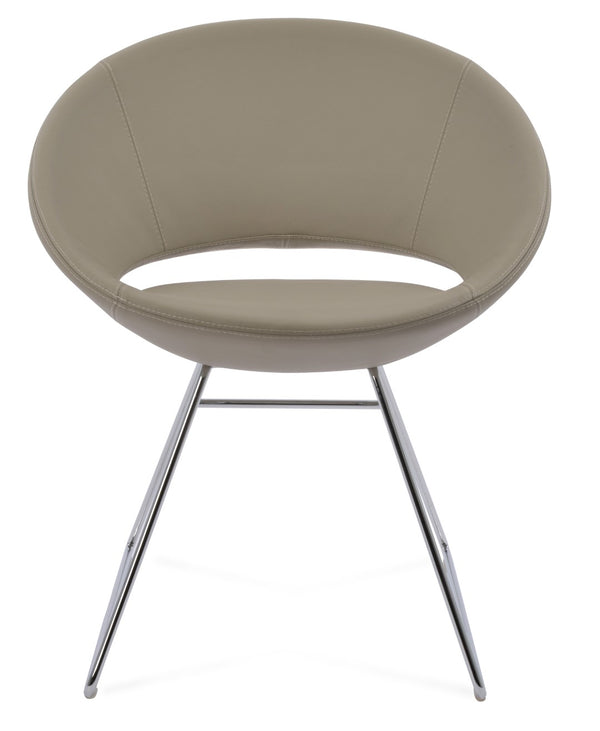 Soho Concept Crescent Wire Chair In Dark Grey - Stylish Dining Chair With Premium Camira Fabric & 10-year Guarantee Chrome  Soho-concept-dining-chair-02199