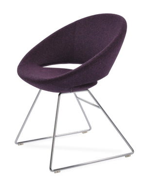 Soho Concept Crescent Wire Chair In Dark Grey - Stylish Dining Chair With Premium Camira Fabric & 10-year Guarantee Chrome  Soho-concept-dining-chair-02200