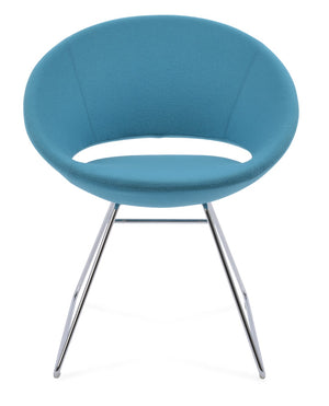 Soho Concept Crescent Wire Chair In Dark Grey - Stylish Dining Chair With Premium Camira Fabric & 10-year Guarantee Chrome,Turquoise  Soho-concept-dining-chair-02201