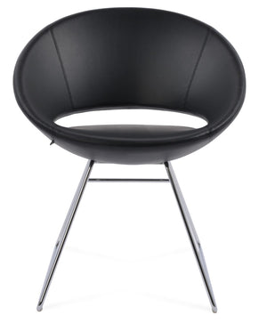 Soho Concept Crescent Wire Chair In Dark Grey - Stylish Dining Chair With Premium Camira Fabric & 10-year Guarantee Chrome,Black  Soho-concept-dining-chair-02195