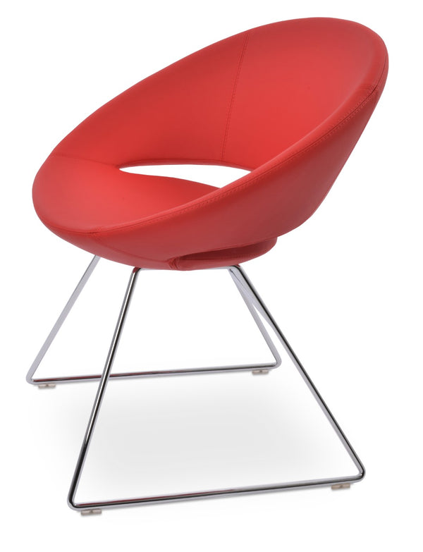 Soho Concept Crescent Wire Chair In Dark Grey - Stylish Dining Chair With Premium Camira Fabric & 10-year Guarantee Chrome,Red  Soho-concept-dining-chair-02197