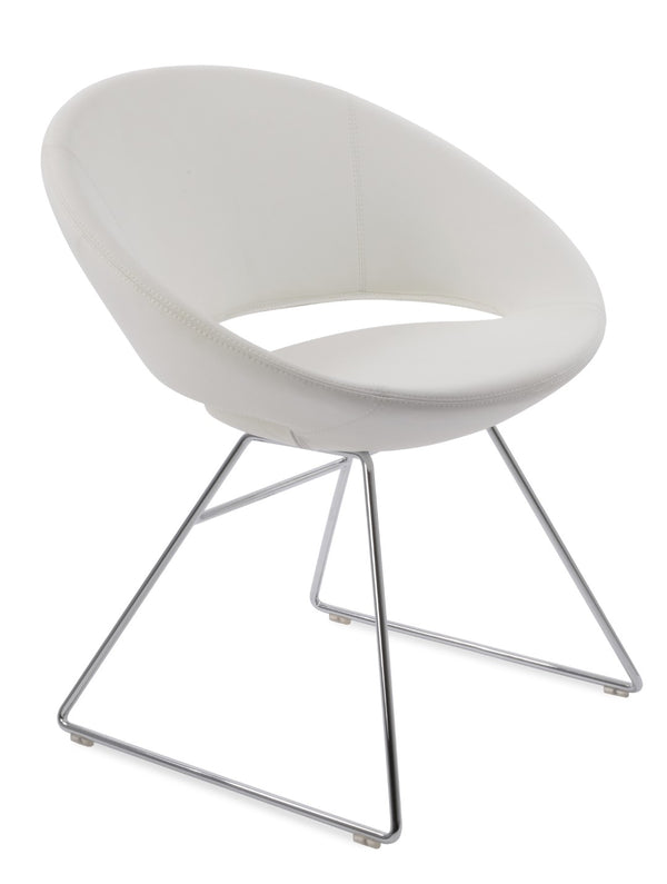 Soho Concept Crescent Wire Chair In Dark Grey - Stylish Dining Chair With Premium Camira Fabric & 10-year Guarantee Chrome,White  Soho-concept-dining-chair-02198