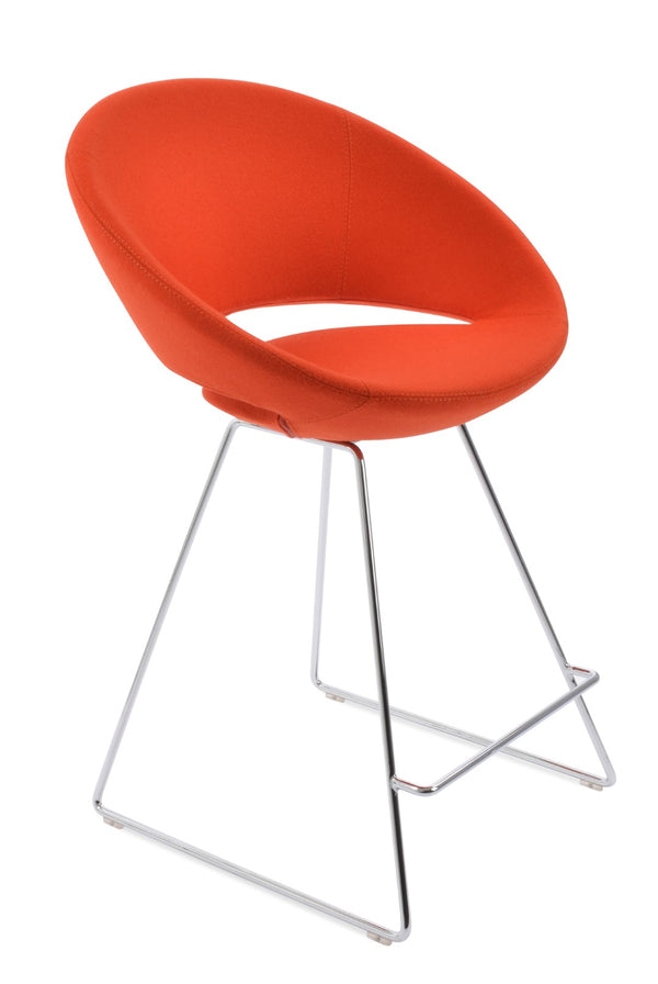 Soho Concept Crescent Wire Barstools & Counterstools With Premium Fabric Options And 10-year Guarantee For Style Orange  Soho-concept-dining-chair-11310