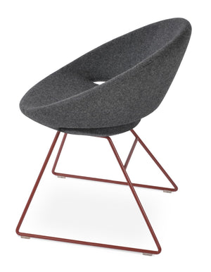 Soho Concept Crescent Wire Chair In Dark Grey - Stylish Dining Chair With Premium Camira Fabric & 10-year Guarantee Red,Dark Grey  Soho-concept-dining-chair-02204