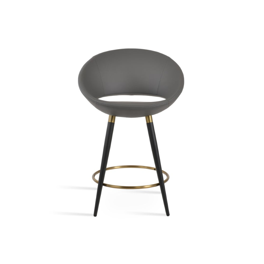 Soho Concept Crescent Ana Barstools & Counterstools - Premium Upholstery, Metal Bases, 10-year Guarantee, Chic Design Black,Brass,Red  Soho-concept-dining-chair-07715