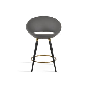Soho Concept Crescent Ana Barstools & Counterstools - Premium Upholstery, Metal Bases, 10-year Guarantee, Chic Design Black,Brass,Grey  Soho-concept-dining-chair-11215