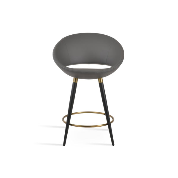 Soho Concept Crescent Ana Barstools & Counterstools - Premium Upholstery, Metal Bases, 10-year Guarantee, Chic Design Black,Brass,Grey  Soho-concept-dining-chair-11215