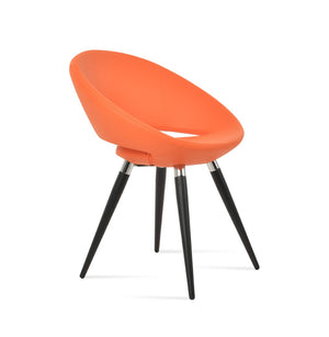 Soho Concept Crescent Ana Dining Chair - Elegant Metal Legs, Stylish Fabric Options & Robust 10-year Guarantee Black,Chrome,Orange  Soho-concept-dining-chair-01881