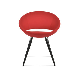 Soho Concept Crescent Ana Dining Chair - Elegant Metal Legs, Stylish Fabric Options & Robust 10-year Guarantee Black,Chrome,Red  Soho-concept-dining-chair-01880