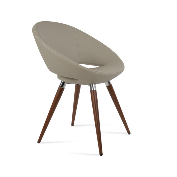 Soho Concept Crescent Ana Dining Chair - Elegant Metal Legs, Stylish Fabric Options & Robust 10-year Guarantee Walnut,Chrome  Soho-concept-dining-chair-01874