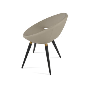 Soho Concept Crescent Ana Dining Chair - Elegant Metal Legs, Stylish Fabric Options & Robust 10-year Guarantee Black,Brass  Soho-concept-dining-chair-01879