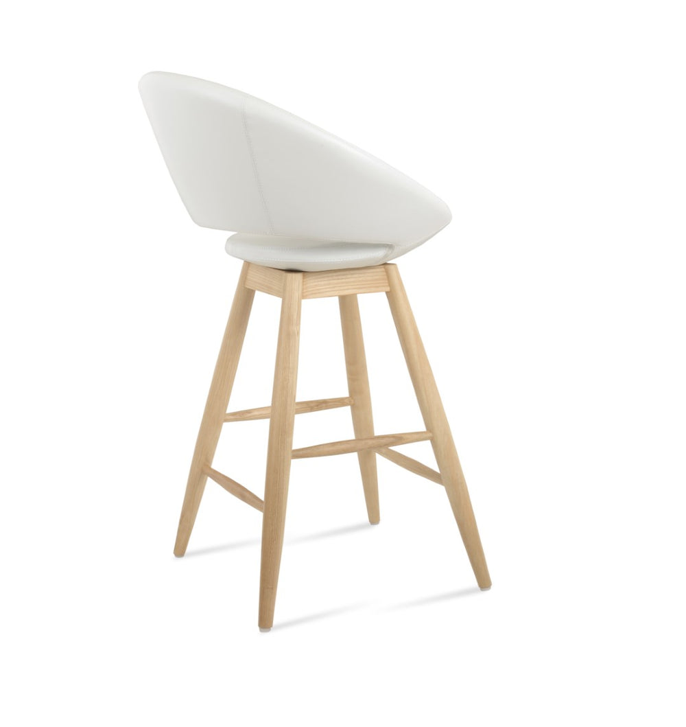 Soho Concept Crescent Baba Barstools & Counterstools - Stylish Solid Wood, Premium Fabrics With 10-year Guarantee White  Soho-concept-dining-chair-07717