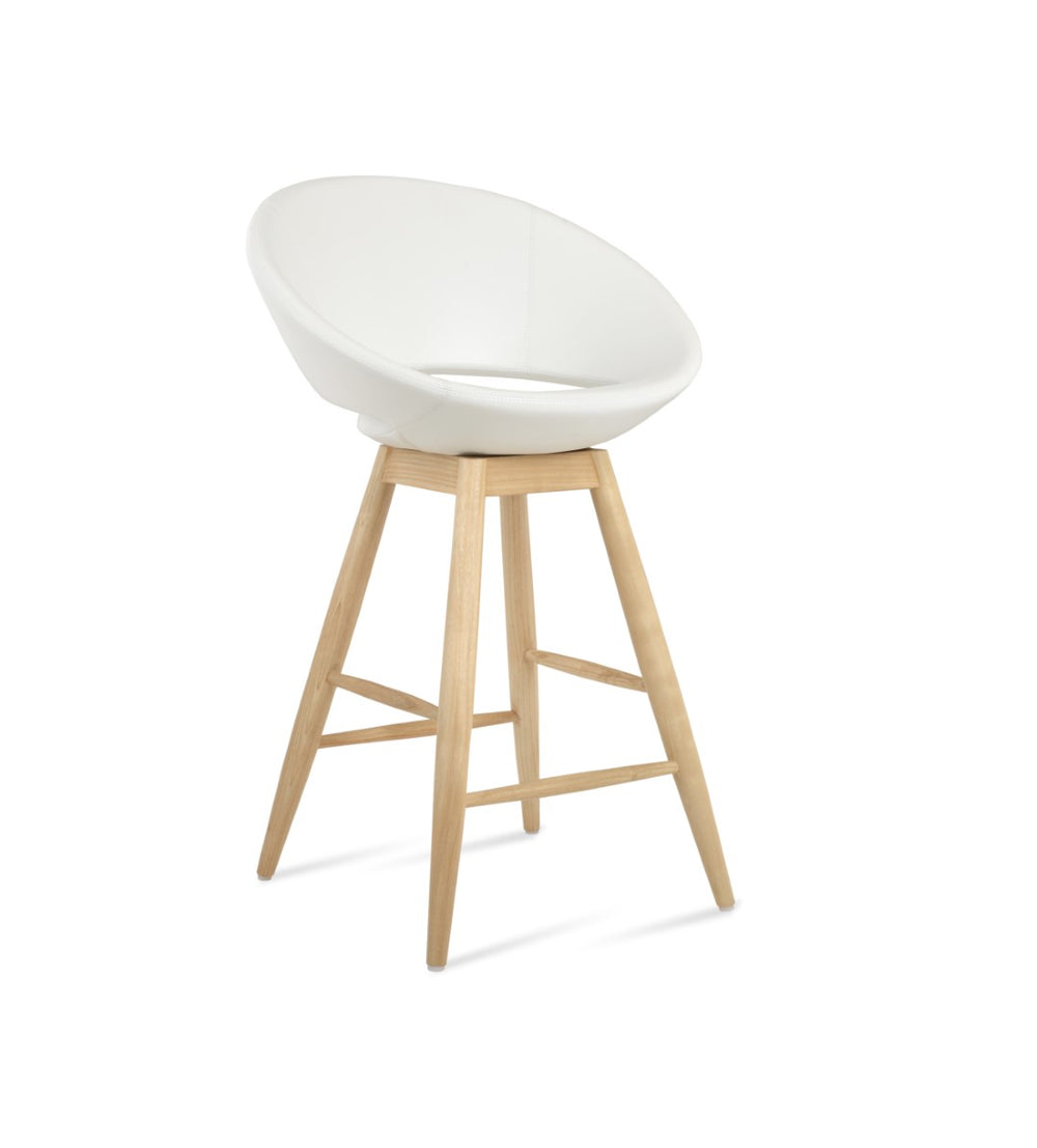 Soho Concept Crescent Baba Barstools & Counterstools - Stylish Solid Wood, Premium Fabrics With 10-year Guarantee White  Soho-concept-dining-chair-07717