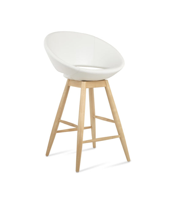 Soho Concept Crescent Baba Barstools & Counterstools - Stylish Solid Wood, Premium Fabrics With 10-year Guarantee White  Soho-concept-dining-chair-07717